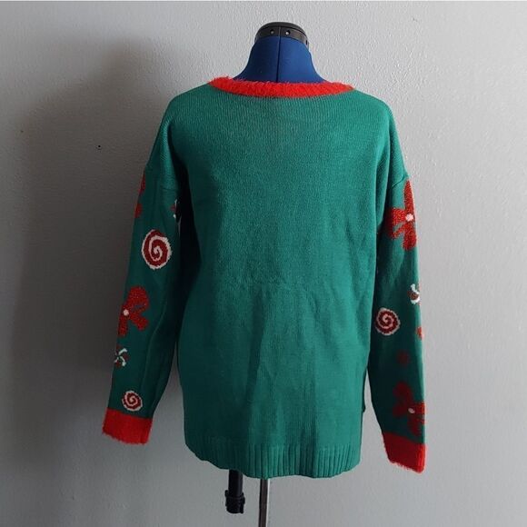 Holiday Time Treat Your Elf Ugly Christmas Sweater Medium - Picture 4 of 9